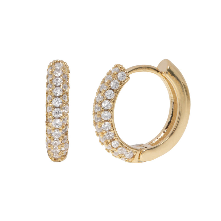 Krystall Huggie og øredobber gavesett