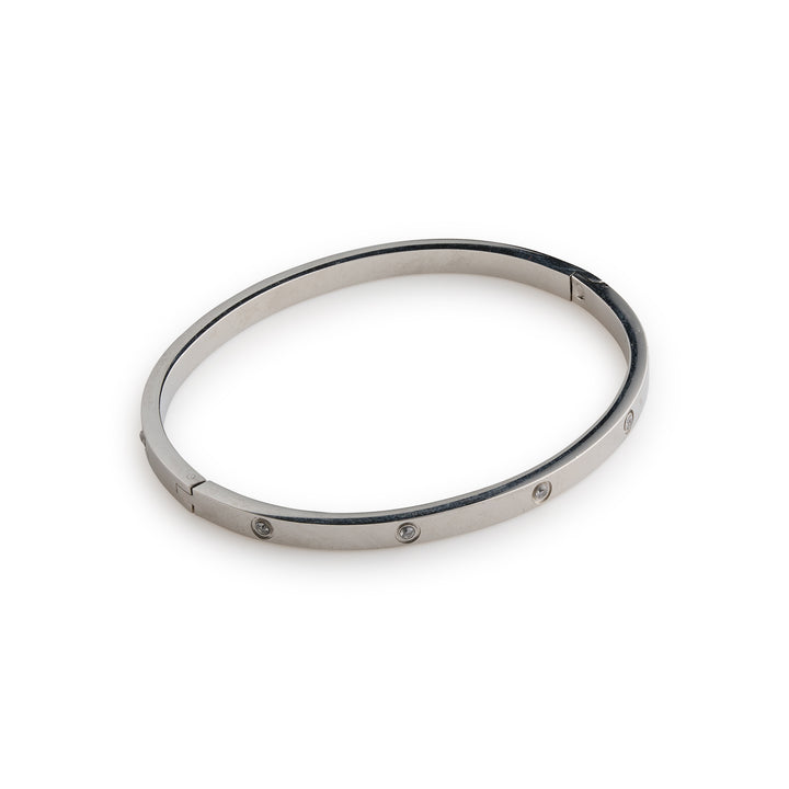 Fiona - Crystal Bangle Bracelet Stainless Steel