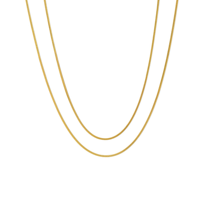 Silvia - Halskjede Dobbel Snake Chain Rustfritt Stål