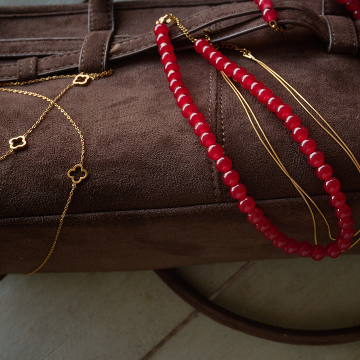 Silvia - Halskjede Dobbel Snake Chain Rustfritt Stål