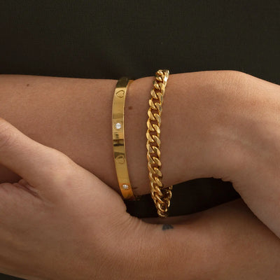 Naomi - Chunky Chain Armbånd i rustfritt stål