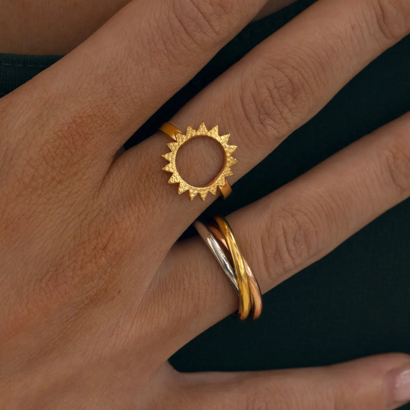 Jules - Triple Color Ring rustfritt stål