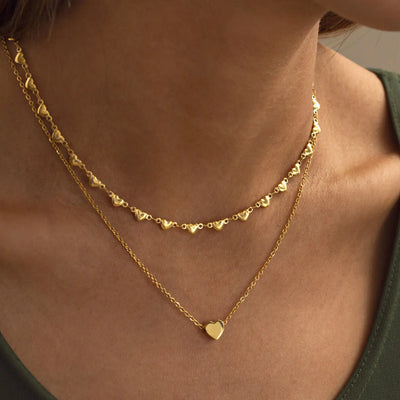 Sarah - Heart Chain Halskjede Rustfritt stål