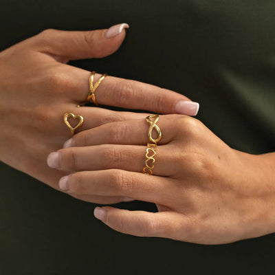 Hannah - Infinity Ring rustfritt stål