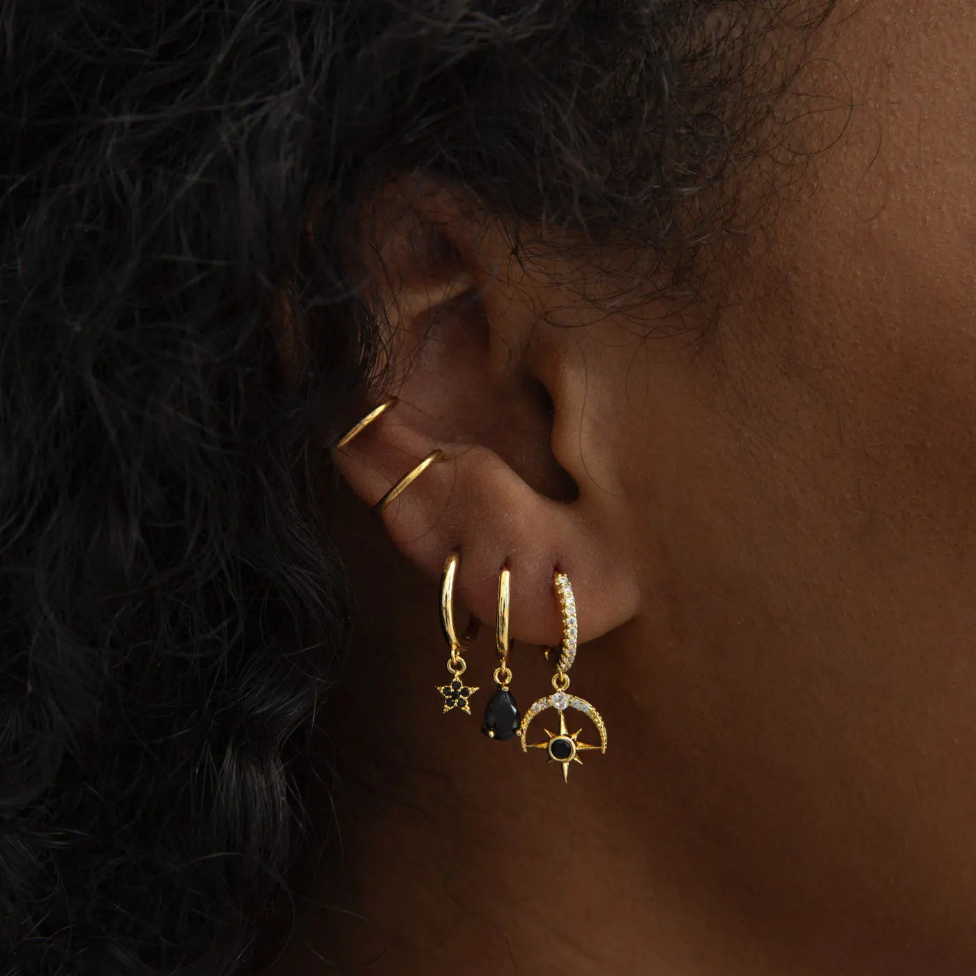 Uli - Double Ring Earcuff rustfritt stål
