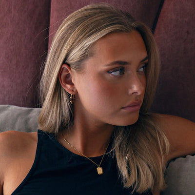 Gabriella - Soft stud Hoop øredobber i rustfritt stål