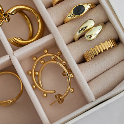 Gabriella - Soft stud Hoop øredobber i rustfritt stål
