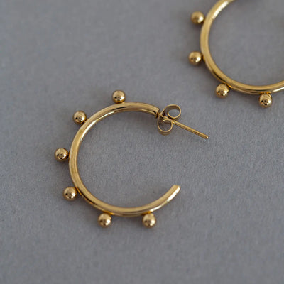 Gabriella - Soft stud Hoop øredobber i rustfritt stål