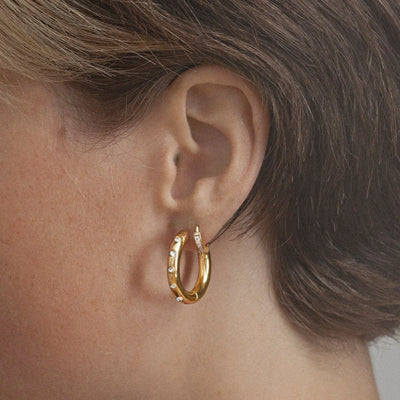 Emily - Classic Crystal Huggie Earrings