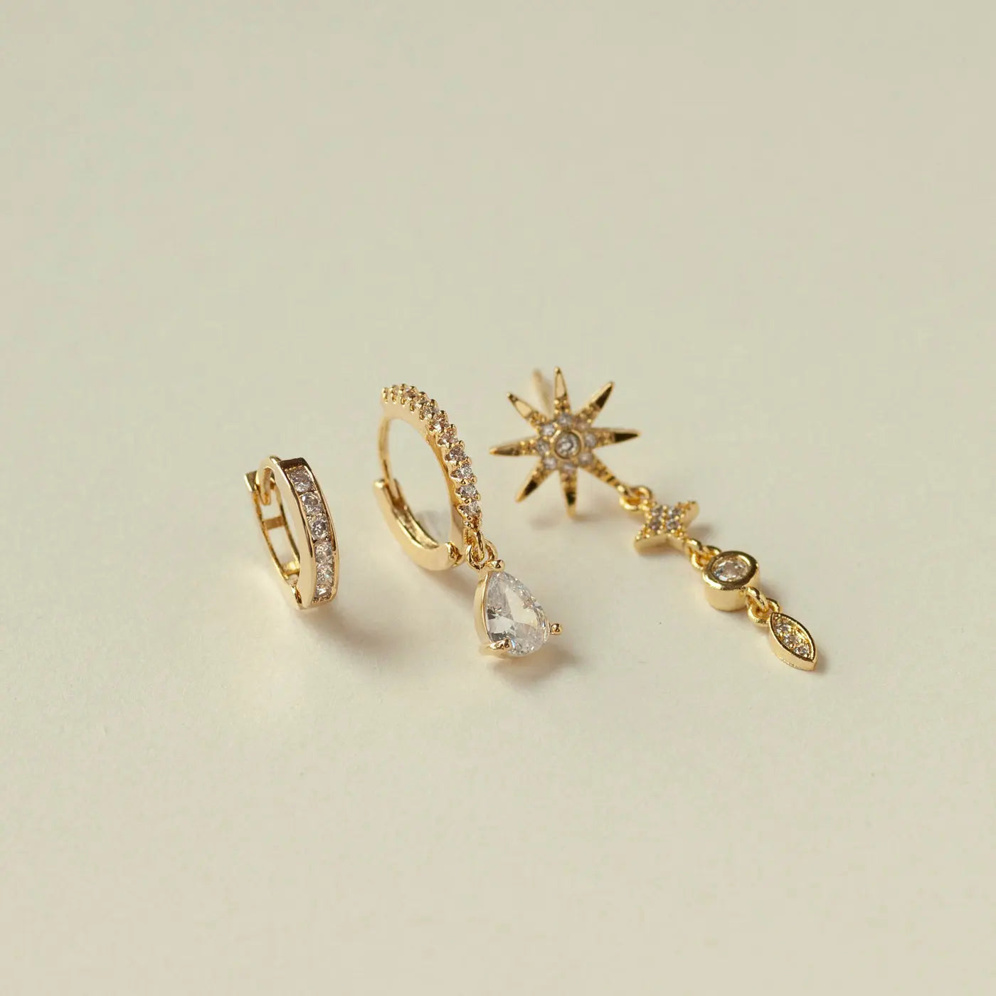 Emily - Classic Crystal Huggie Earrings