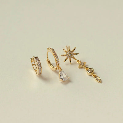 Emily - Classic Crystal Huggie Earrings