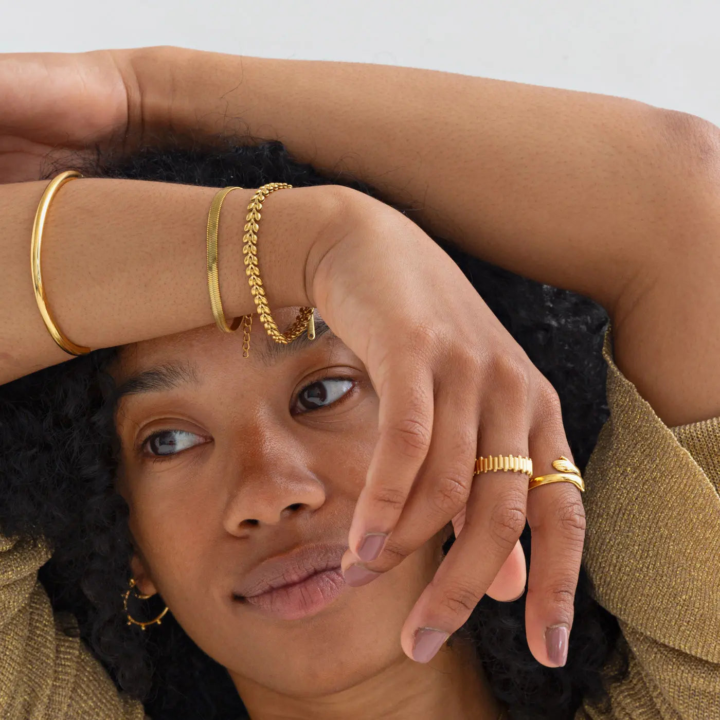 Fleur - Wishbone armbånd i rustfritt stål