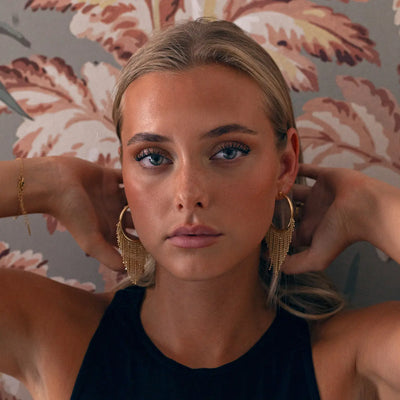 Simona - Multi Chain Hoop øredobber