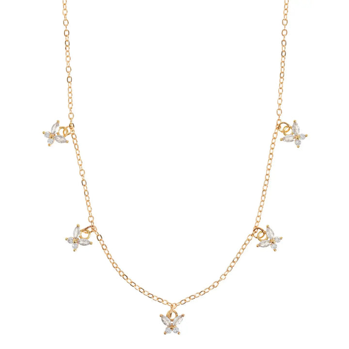 Maja - Crystal Butterfly Necklace