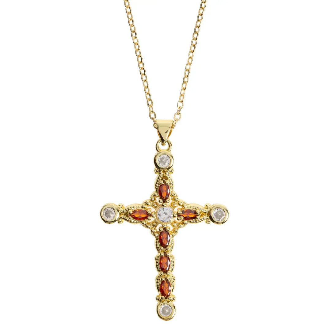 Azura - Crystal Cross Necklace