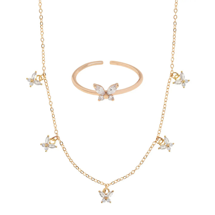 Leah - Crystal Butterfly Set  | Timi of Sweden