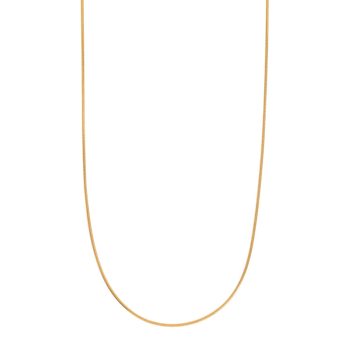 Onyx - Slank Snake Chain Halskjede Rustfritt stål
