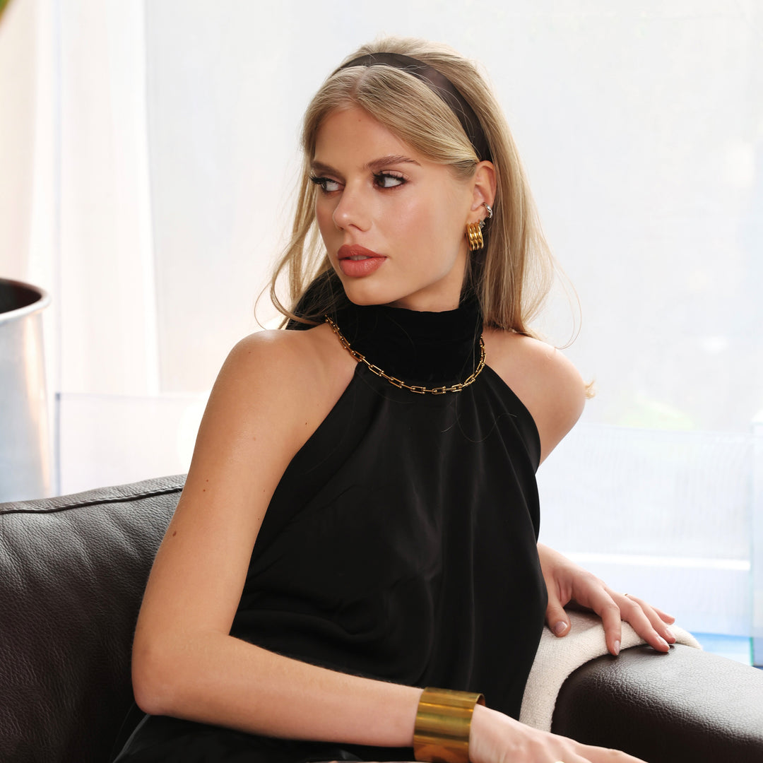 Hedvig - Klassisk Wide Hoops Ørering Rustfritt Stål