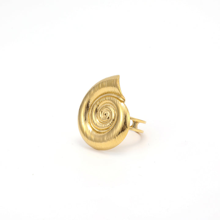 Ebba -  Seashell Adjustable Ring Stainless Steel