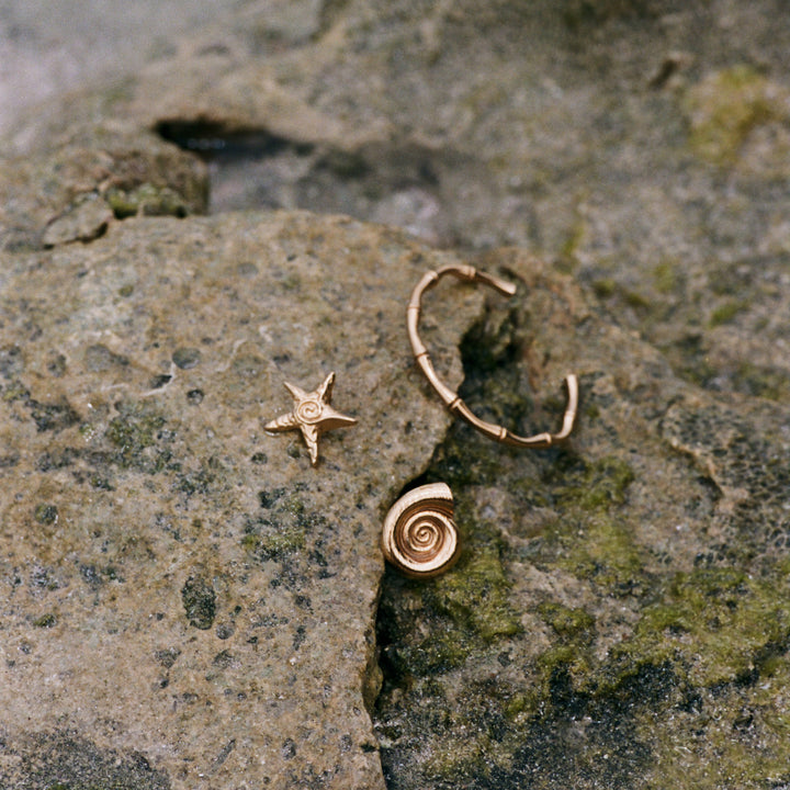 Ebba -  Seashell Adjustable Ring Stainless Steel