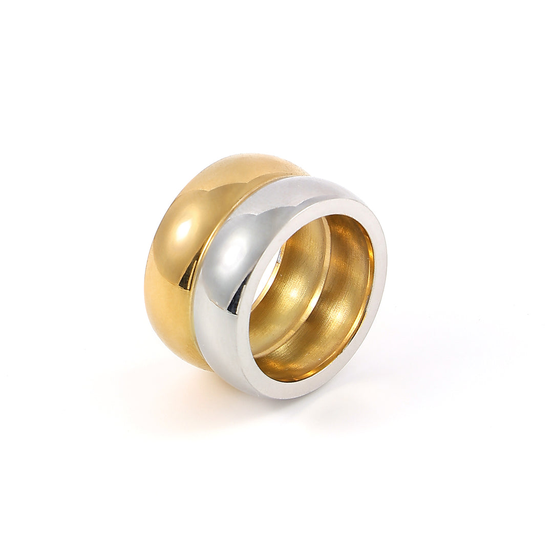Nellie - Dobbelt Dome Duo Ring Rustfritt Stål