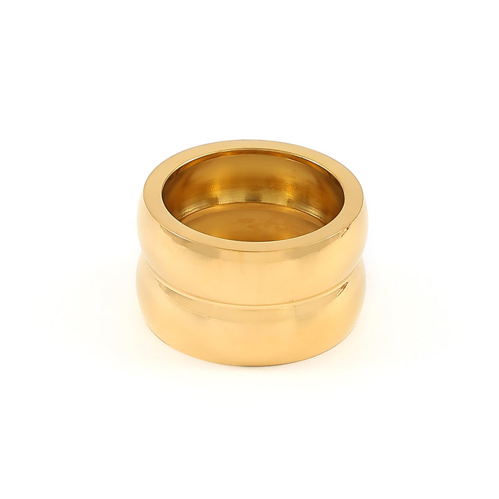 Nellie - Dobbelt Dome Duo Ring Rustfritt Stål