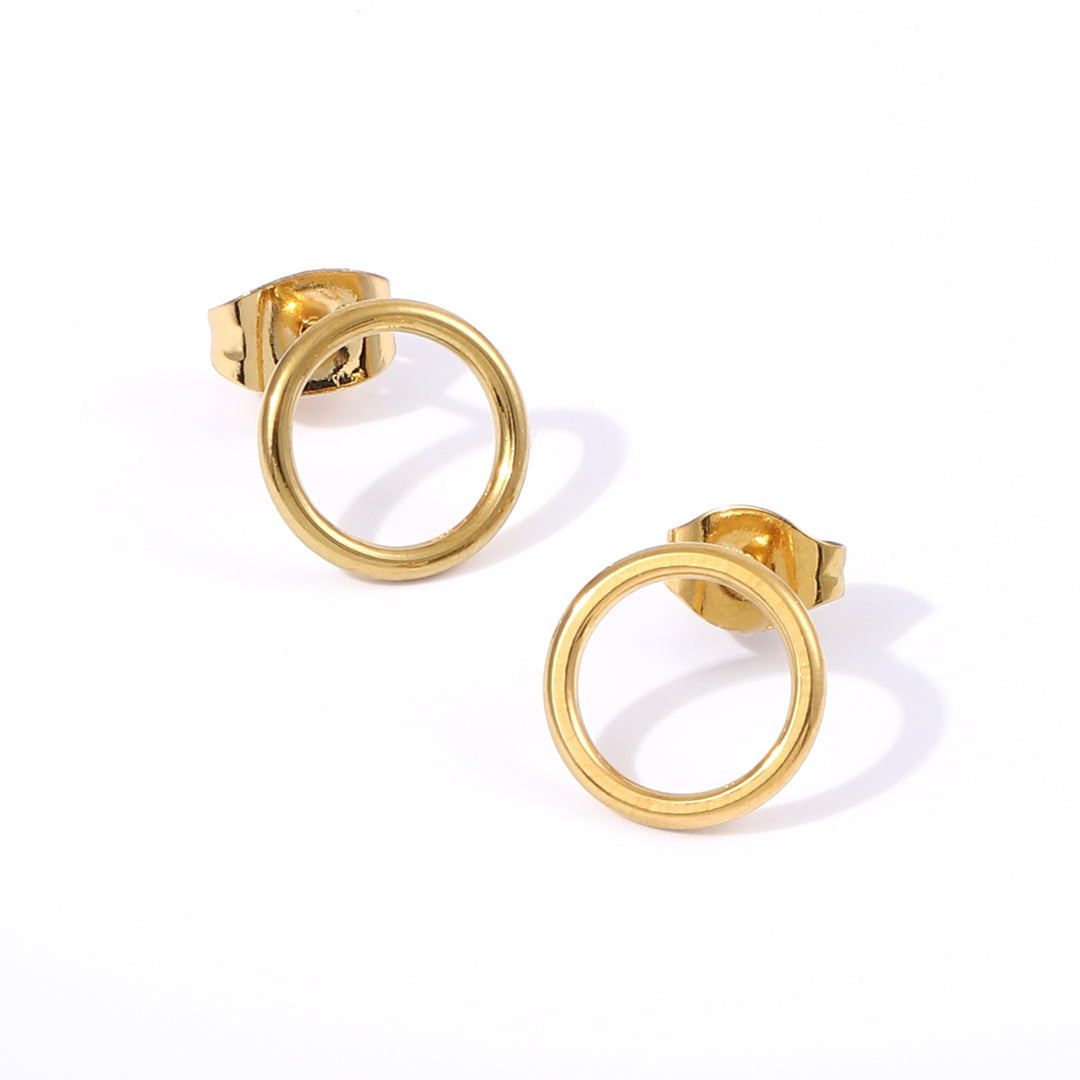 Therese - Circle Stud Earrings Stainless Steel
