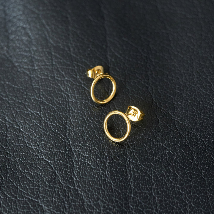 Therese - Circle Stud Earrings Stainless Steel