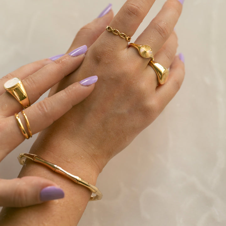 Tyra - Bamboo Bangle Bracelet Stainless Steel