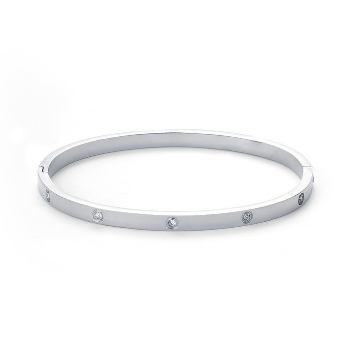 Fiona - Bangle Krystallarmbånd Rustfritt stål