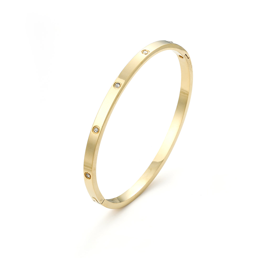 Fiona - Bangle Krystallarmbånd Rustfritt stål
