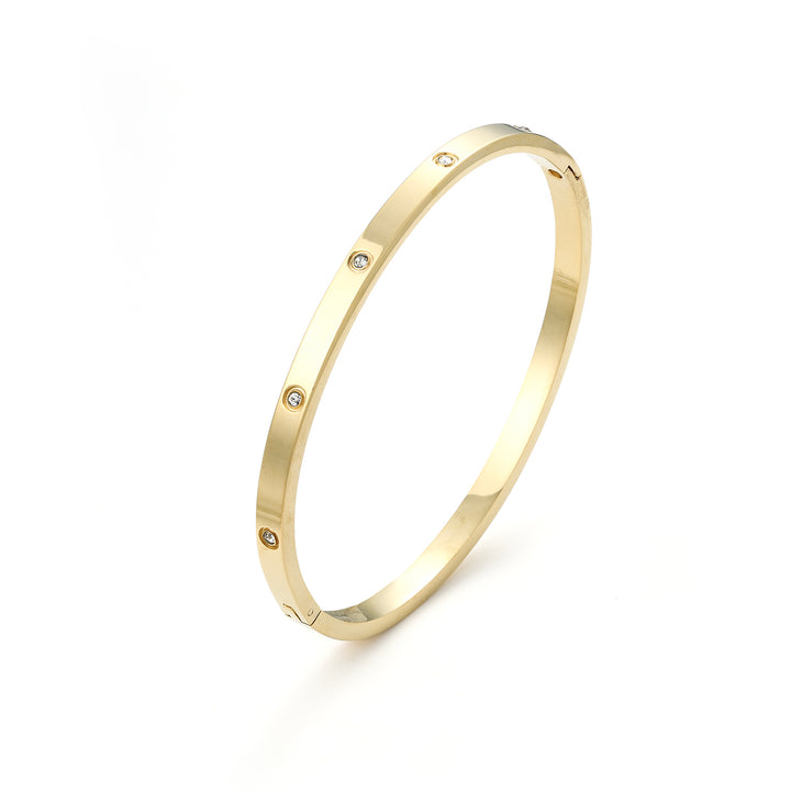 Fiona - Bangle Krystallarmbånd Rustfritt stål
