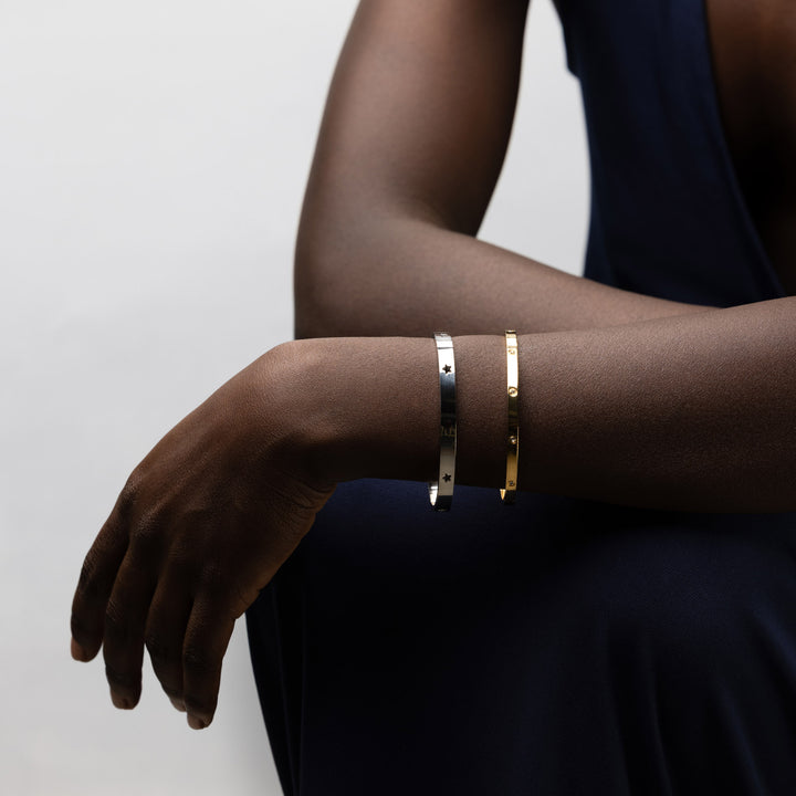 Fiona - Bangle Krystallarmbånd Rustfritt stål