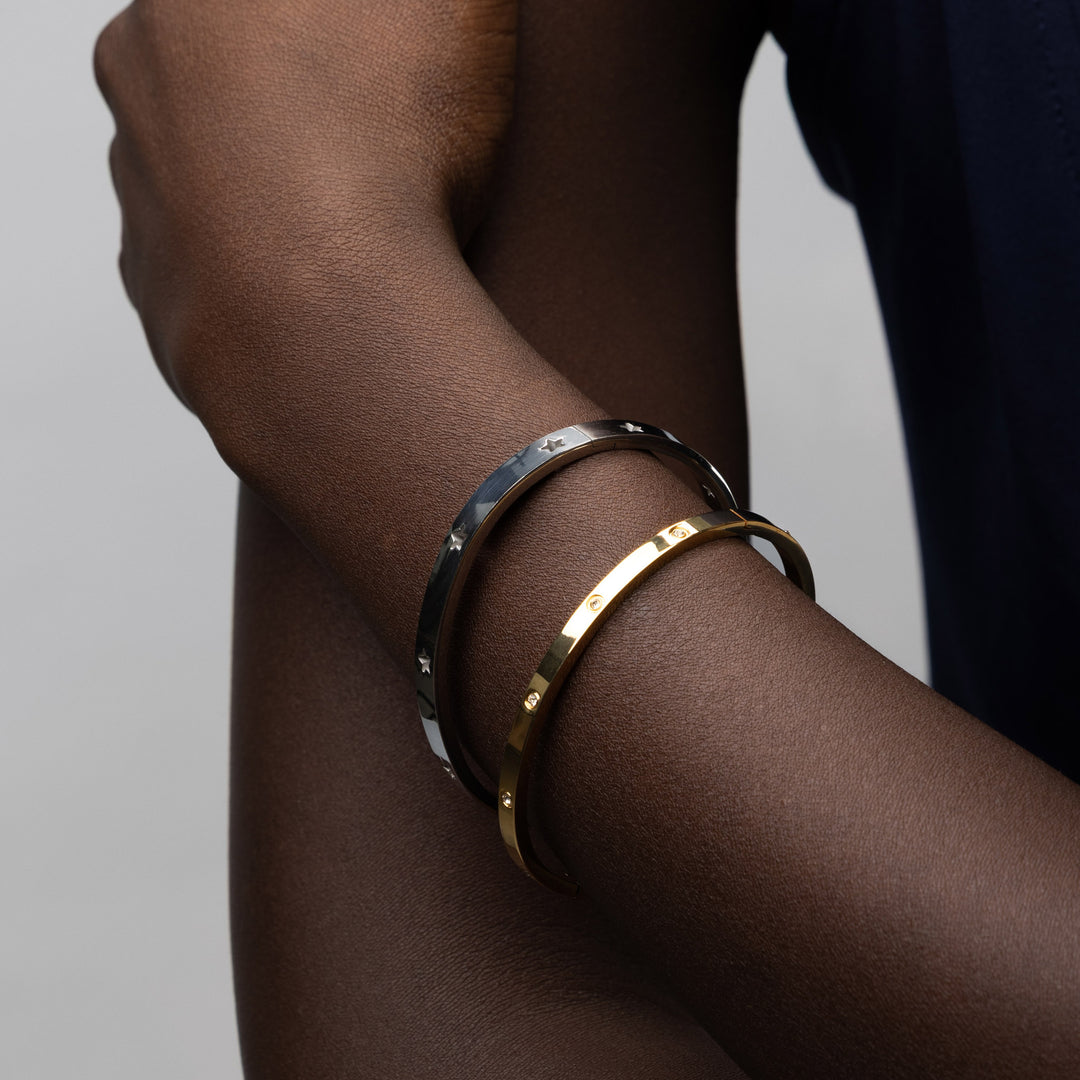 Fiona - Bangle Krystallarmbånd Rustfritt stål