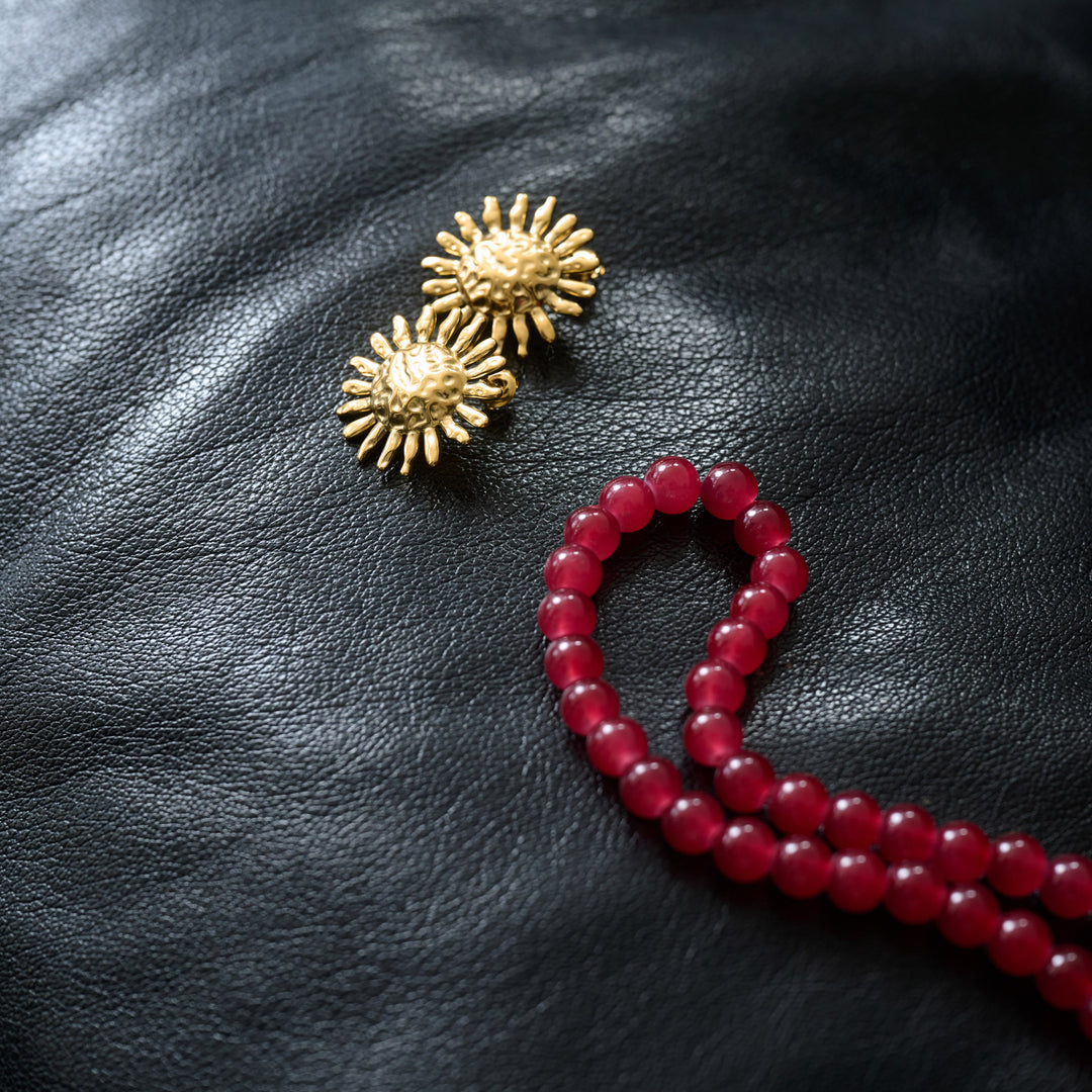 Helmi - Glassbeads Necklace Red