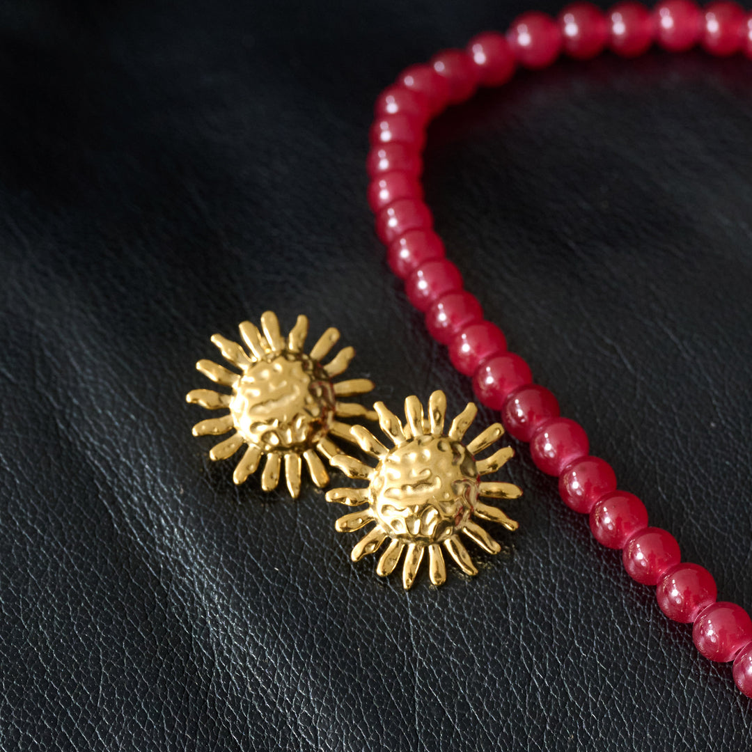 Helmi - Glassbeads Necklace Red