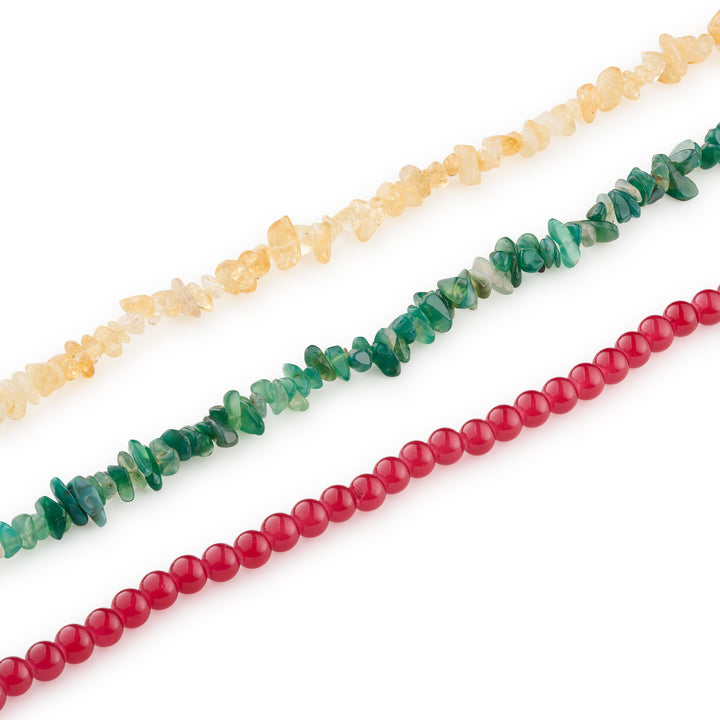 Helmi - Glassbeads Necklace Red