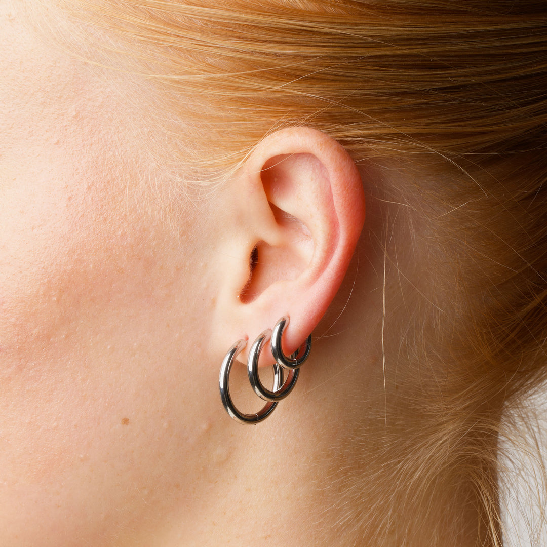 Hollie - Hoops Øredobber 13mm rustfritt stål