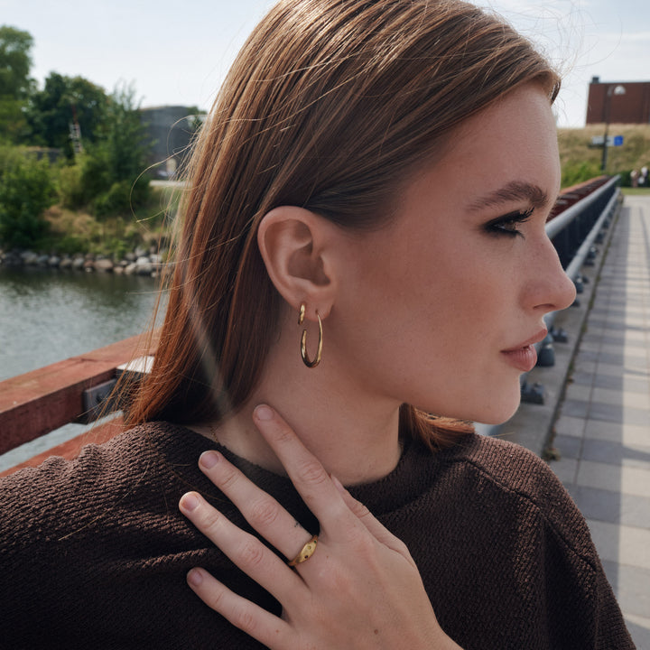 Hollie - Hoops Øredobber 13mm rustfritt stål