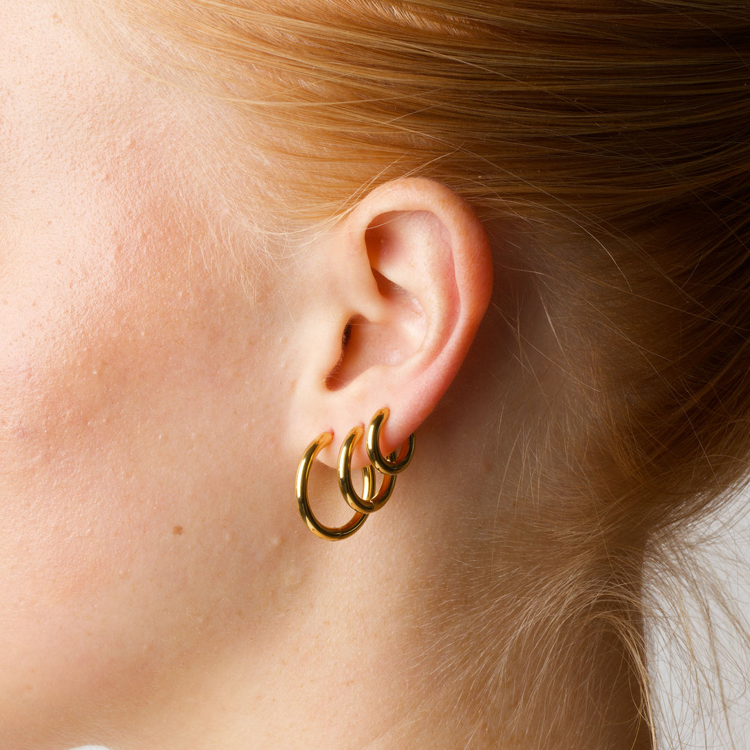 Hollie - Hoops Øredobber 13mm rustfritt stål