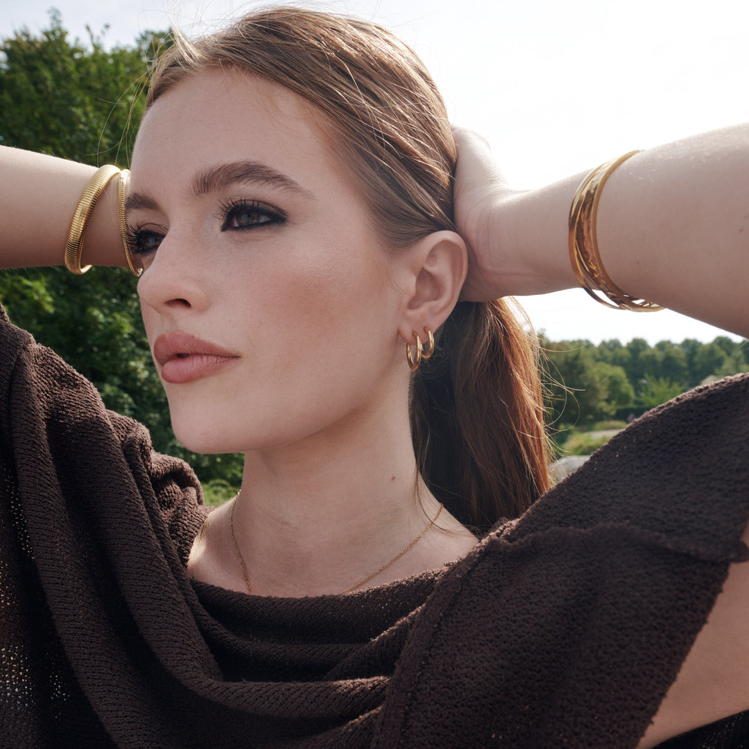 Hollie - Hoops Øredobber 21mm Rustfritt Stål