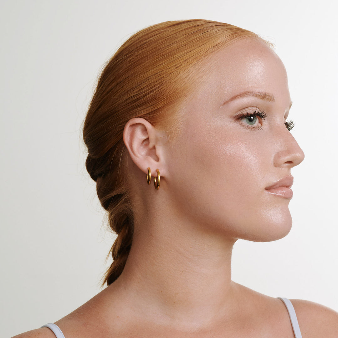 Hollie - Hoops Øredobber 21mm Rustfritt Stål