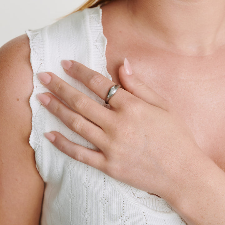 Eline -Ring  Krystall Rustfritt Stål