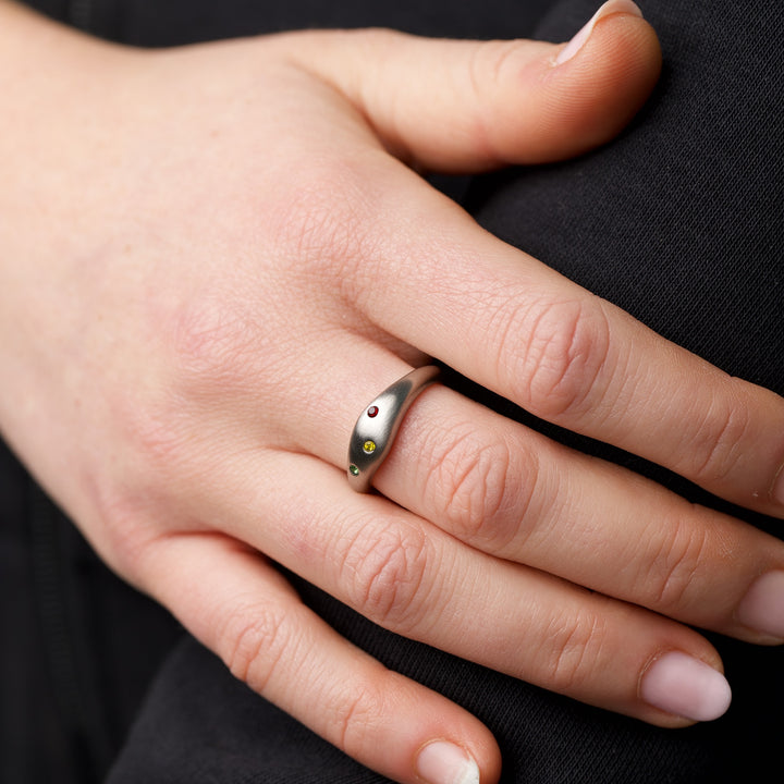 Eline -Ring  Krystall Rustfritt Stål