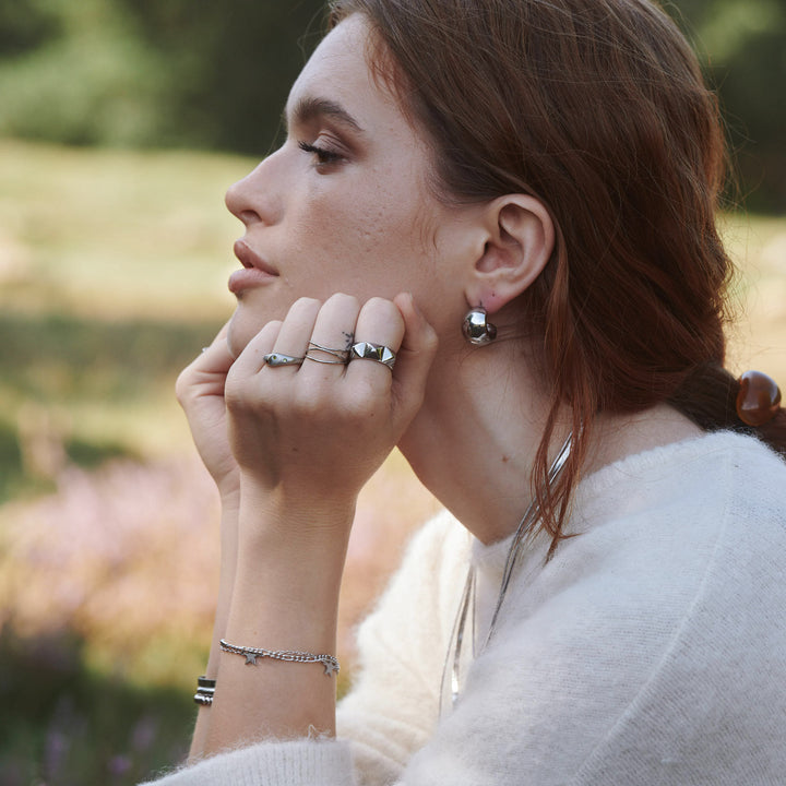 Eline -Ring  Krystall Rustfritt Stål