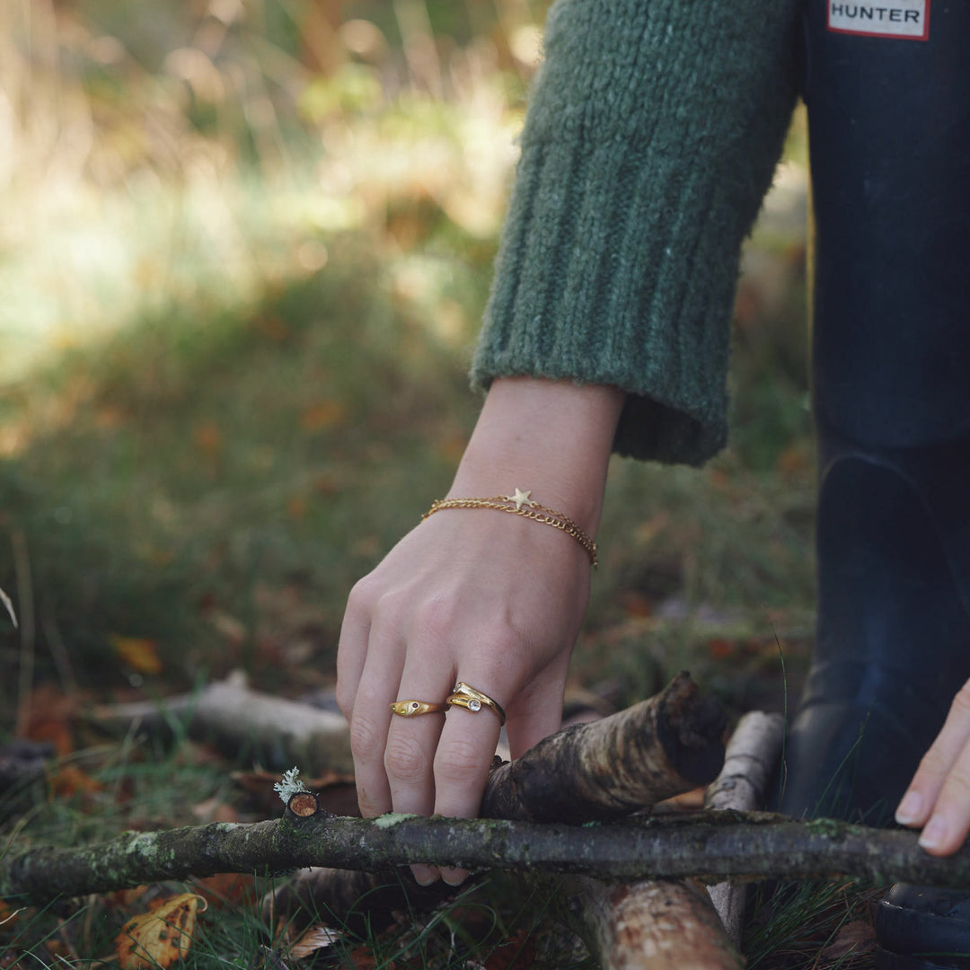 Eline -Ring  Krystall Rustfritt Stål