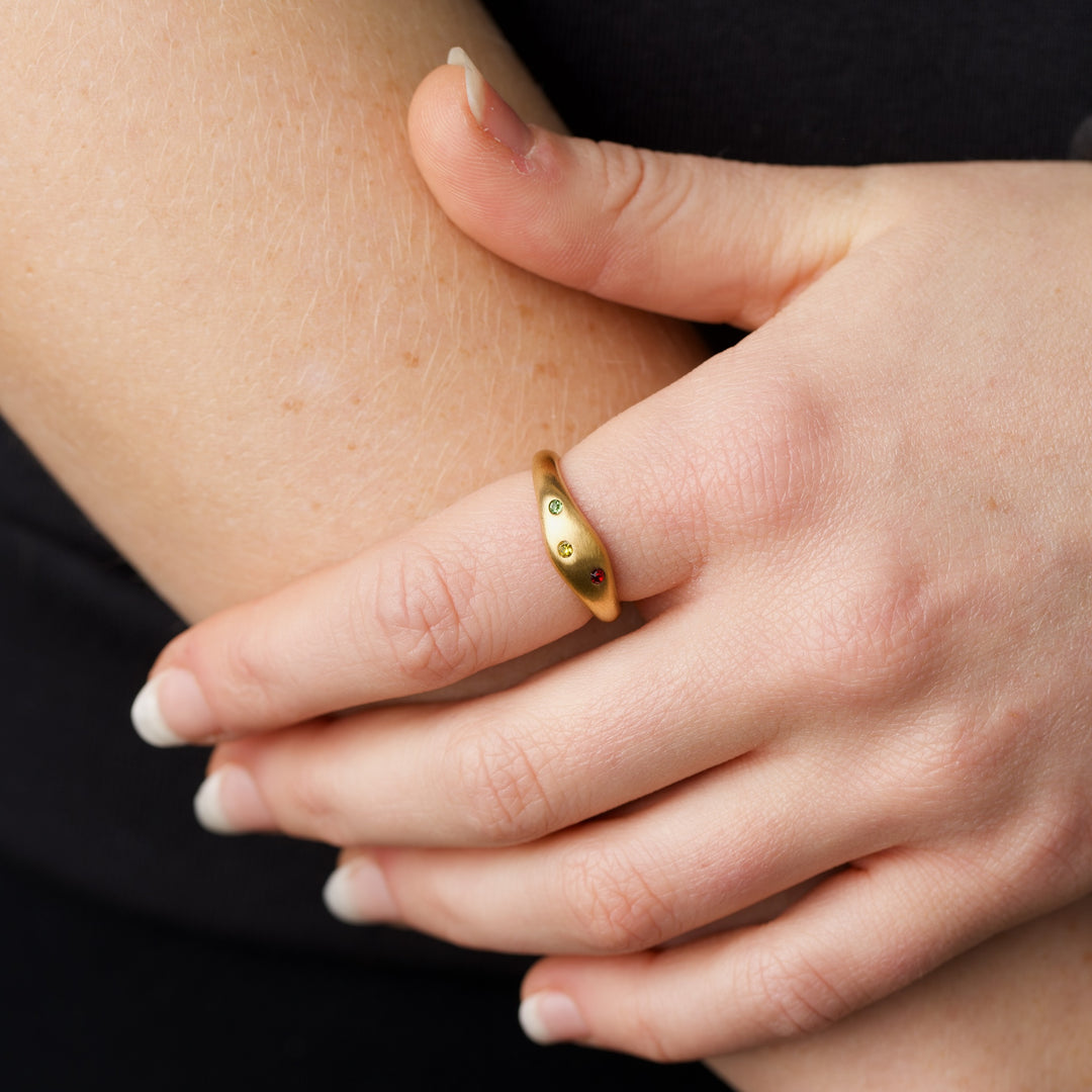 Eline -Ring  Krystall Rustfritt Stål