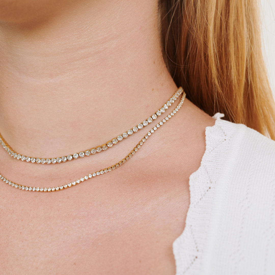 Melina - Halskjede Krystall Rustfritt Stål