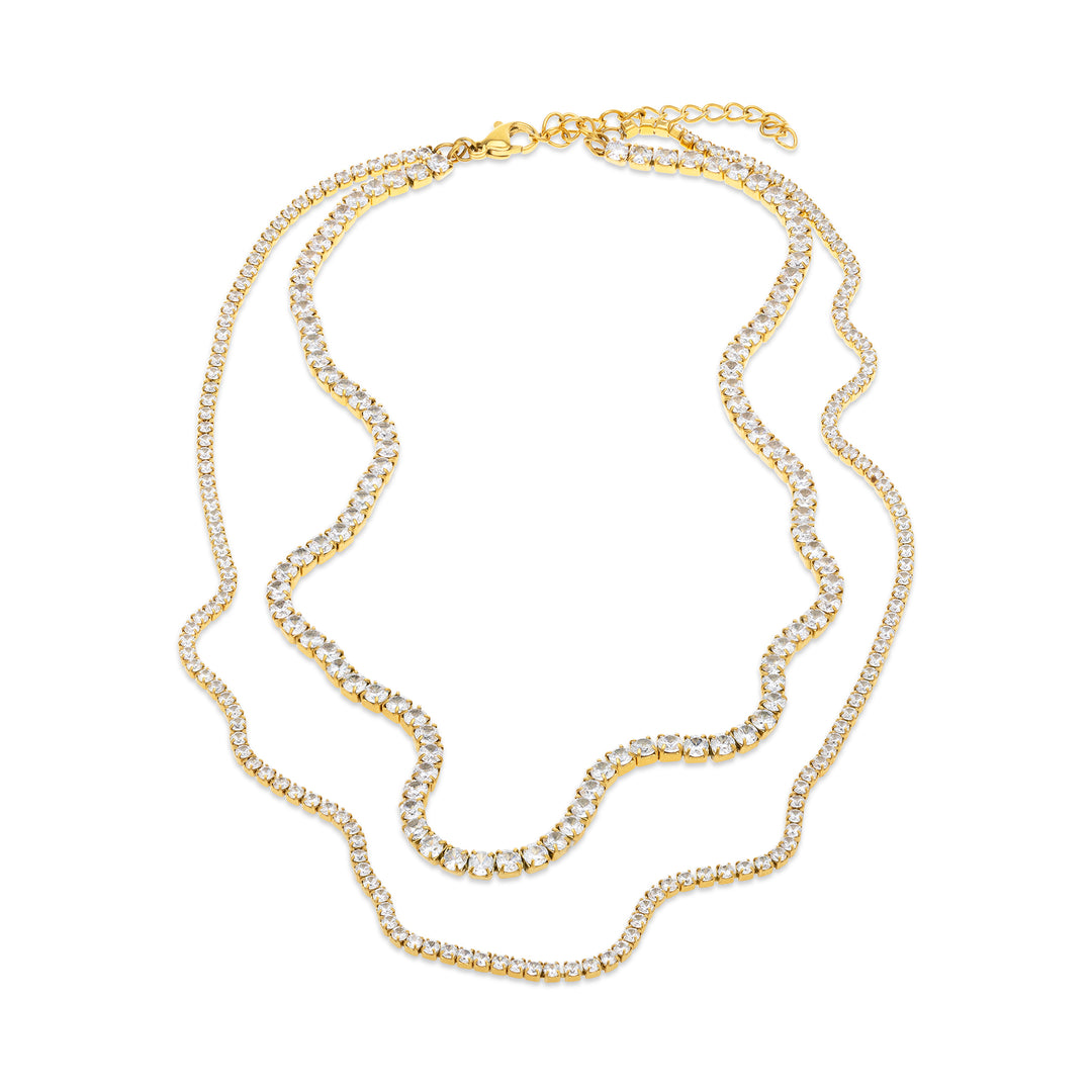 Melina - Halskjede Krystall Rustfritt Stål