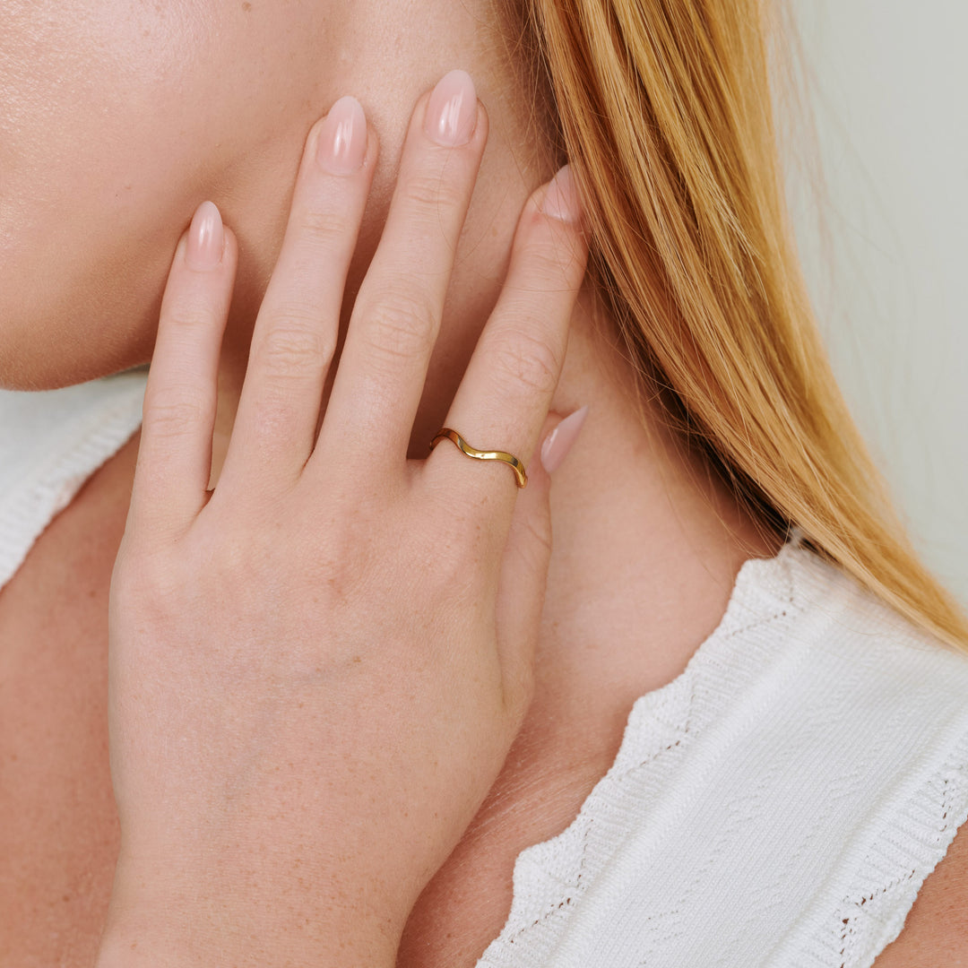 Johanna - Ring Bølget Rustfritt Stål